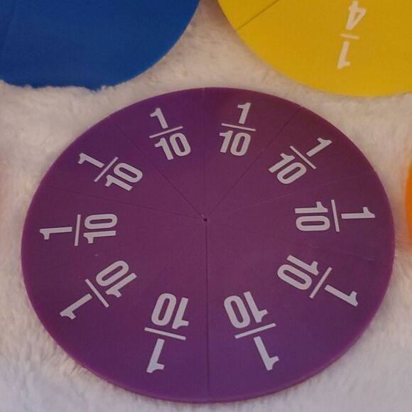 Fraction Plastic Discs Set of 6 Math Homeschool - Picture 7 of 8